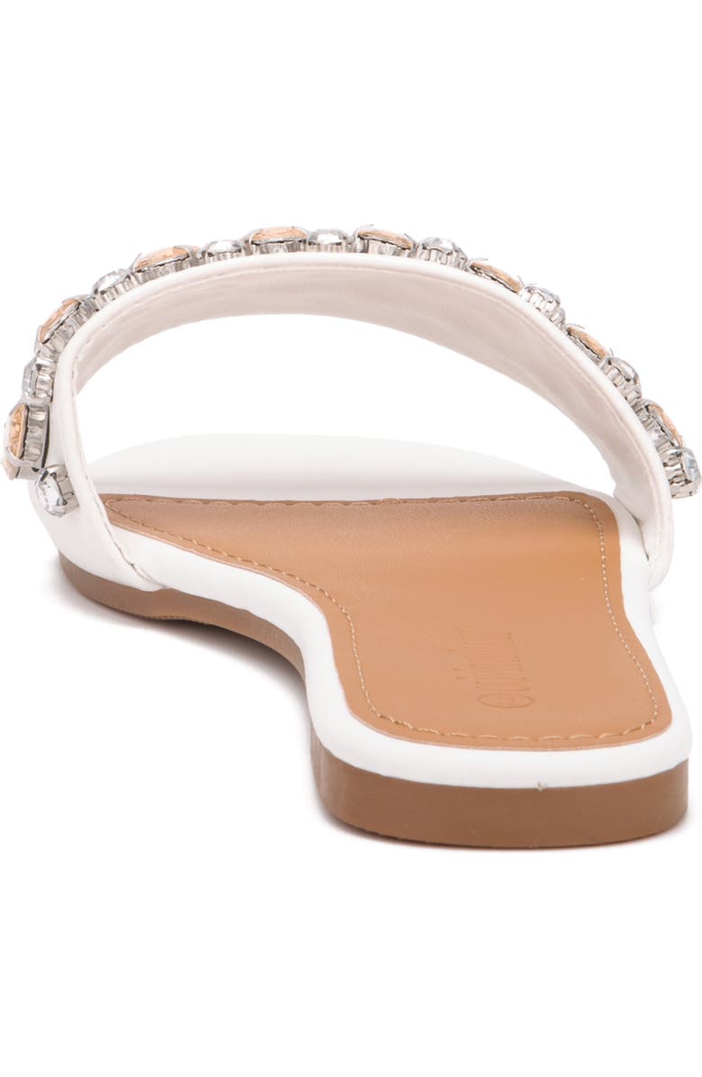 OLIVIA MILLER Gem Slide Sandal, Alternate, color, White