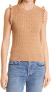 PAIGE Gardenia Ruffle Sweater Tank