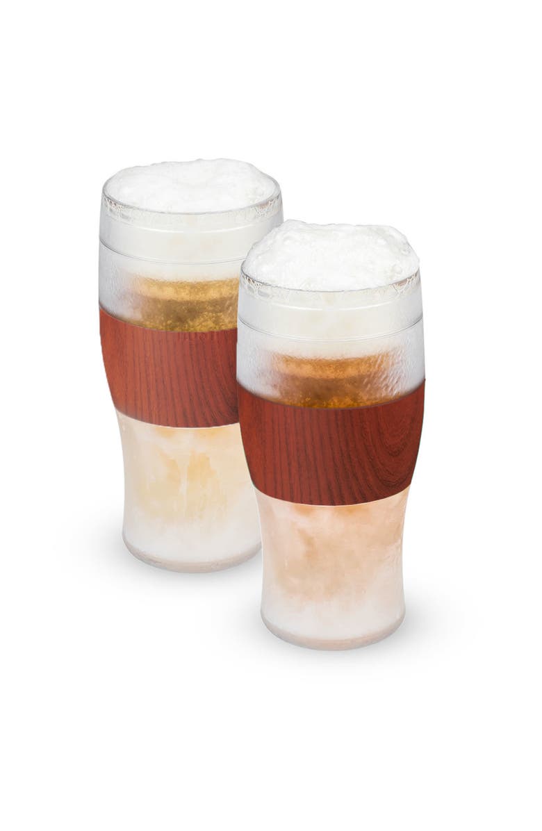 HOST Beer FREEZE Cooling Cup Set of 2, Main, color, Wood Pattern