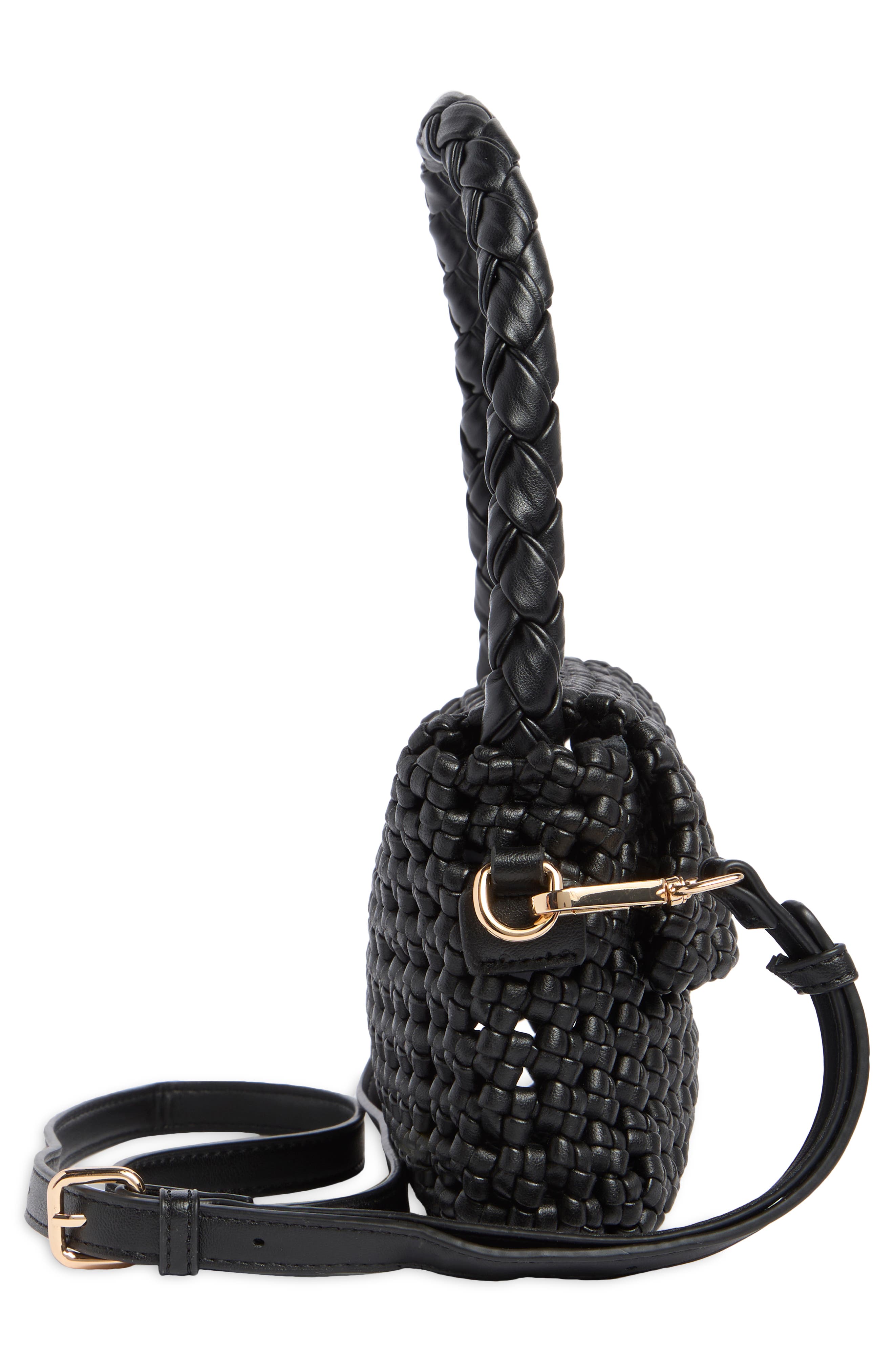 URBAN EXPRESSIONS HANDBAGS Braided Top Handle Satchel, Alternate, color, 