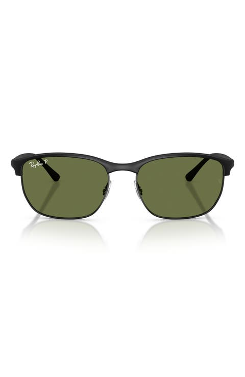 Gender Inclusive RB4469 59mm Polarized Square Sunglasses