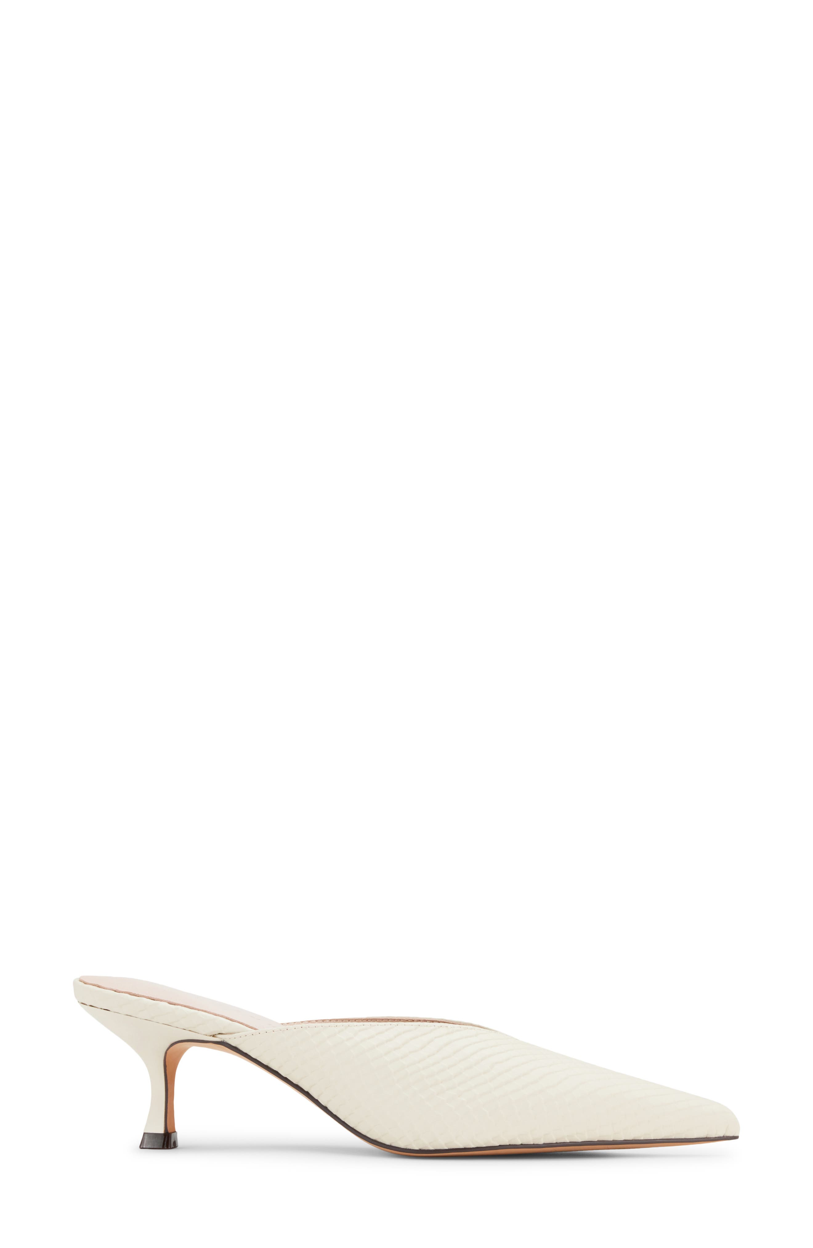 Remi Pointed Toe Kitten Heel Mule, Alternate, color, CREAM