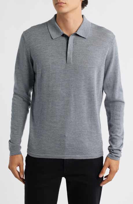 Robert Barakett Thomas Merino Wool Long Sleeve Polo