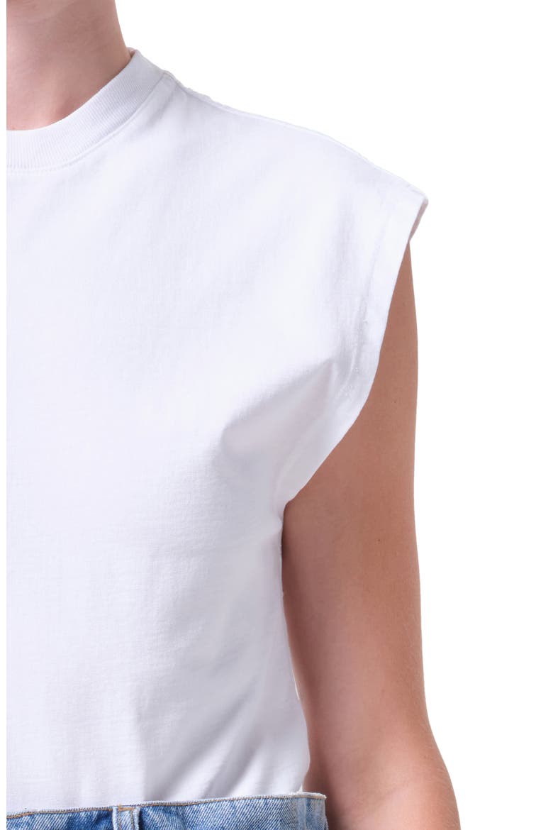 Corrine Asymmetric Tee, Alternate, color, WHITE
