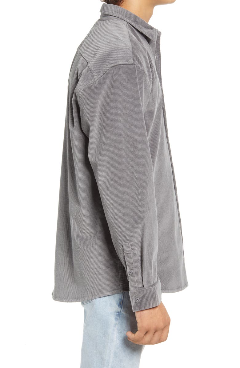 BP. Oversized Cord Button-Up Shirt, Alternate, color, 