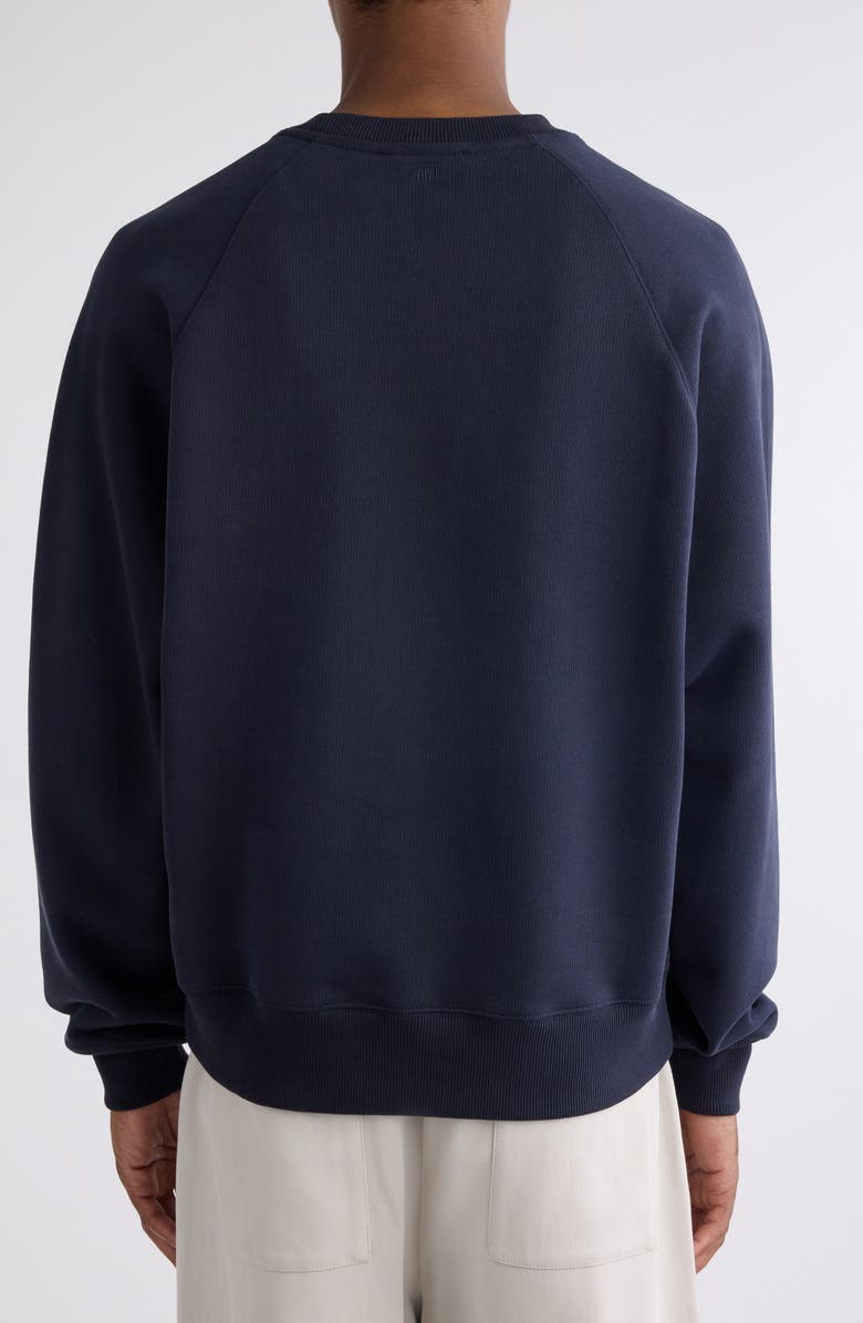 AMI PARIS Ami de Coeur Monogram Patch Sweatshirt, Alternate, color, 