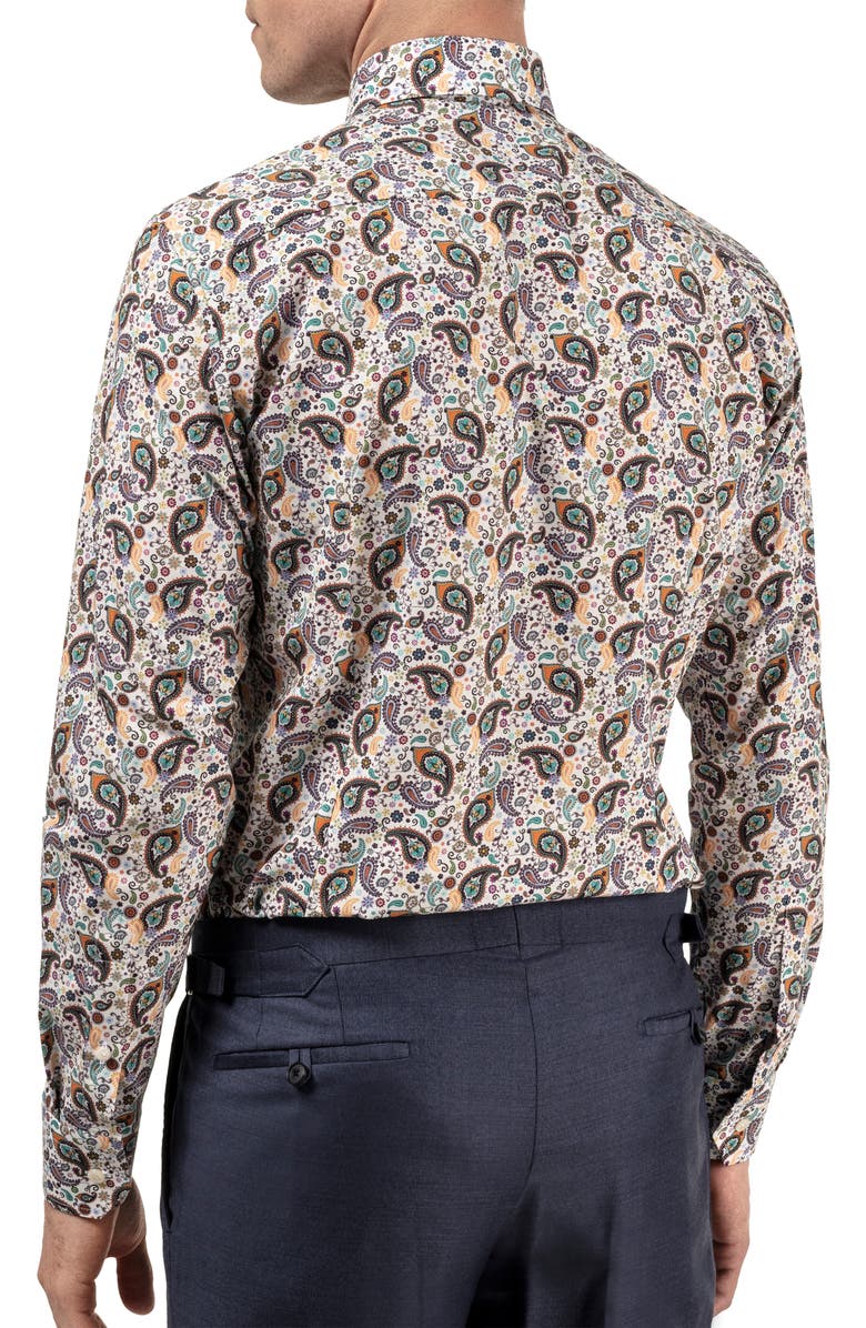 Eton Slim Fit Paisley Dress Shirt, Alternate, color,