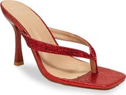 CHASE AND CHLOE Vixxy Embellished Toe Post Sandal