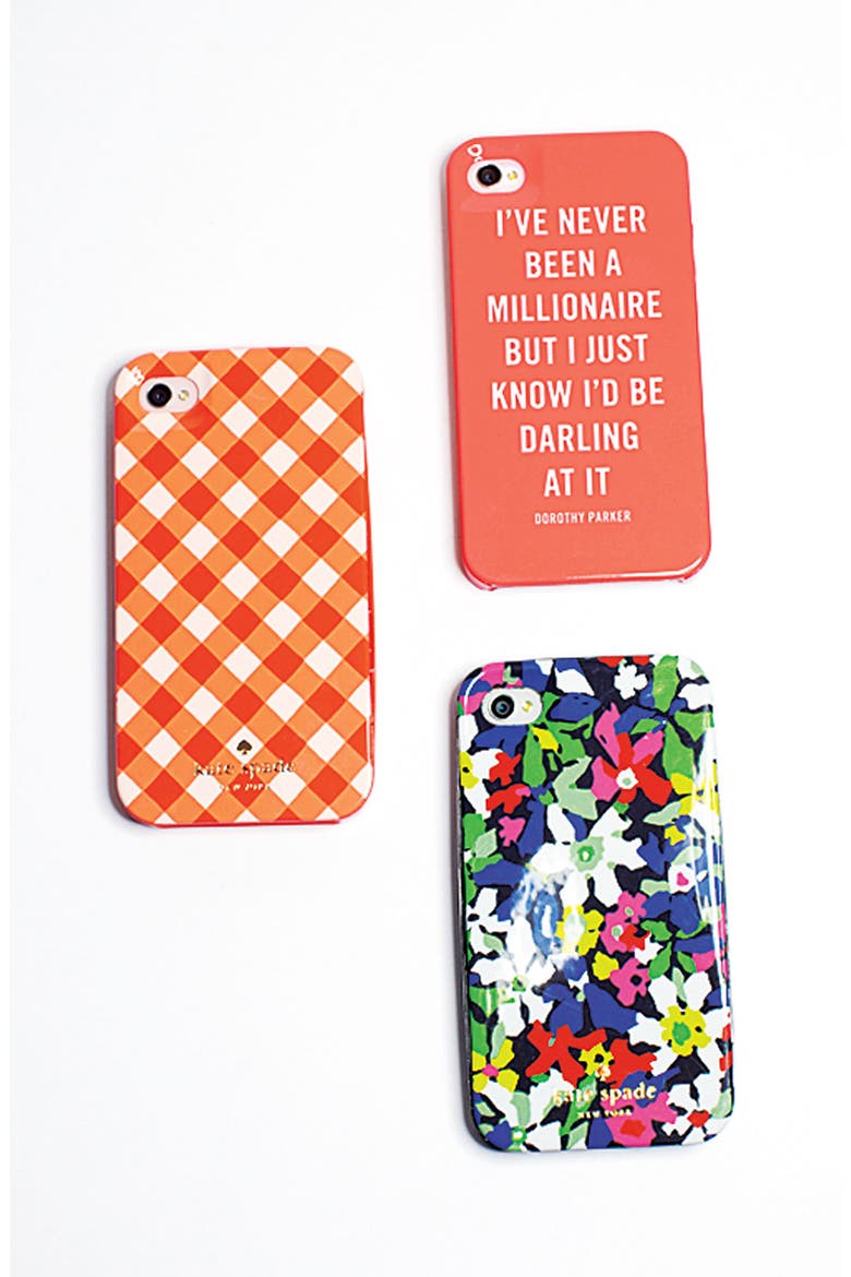 'millionaire quote' iPhone 5 & 5S case, Alternate, color, FLO CORAL/CREAM