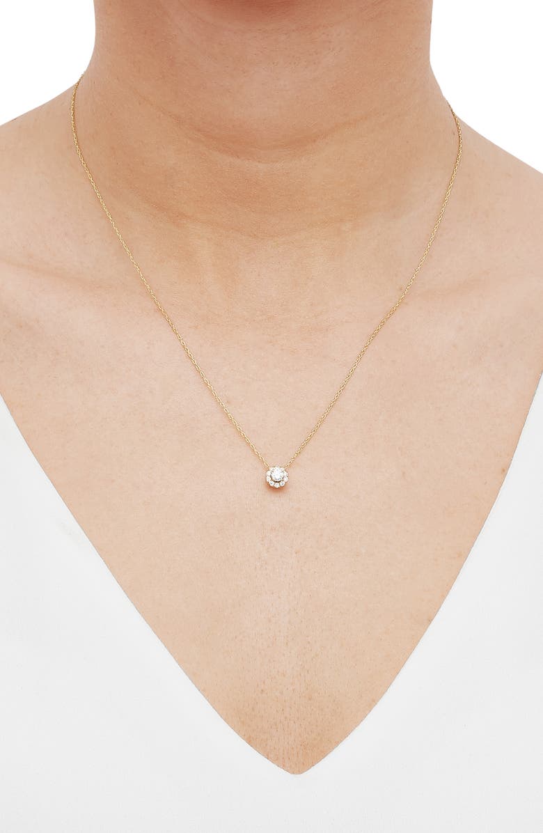 Frankie & Zoe Lab-Grown Diamond Pendant Necklace, Alternate, color, White Gold