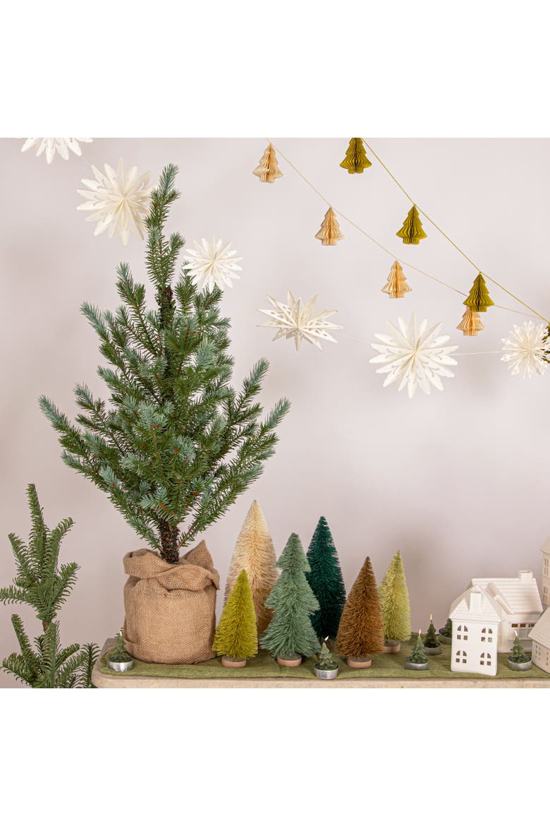 Snowflake Garland in Kraft Box, Alternate, color, White