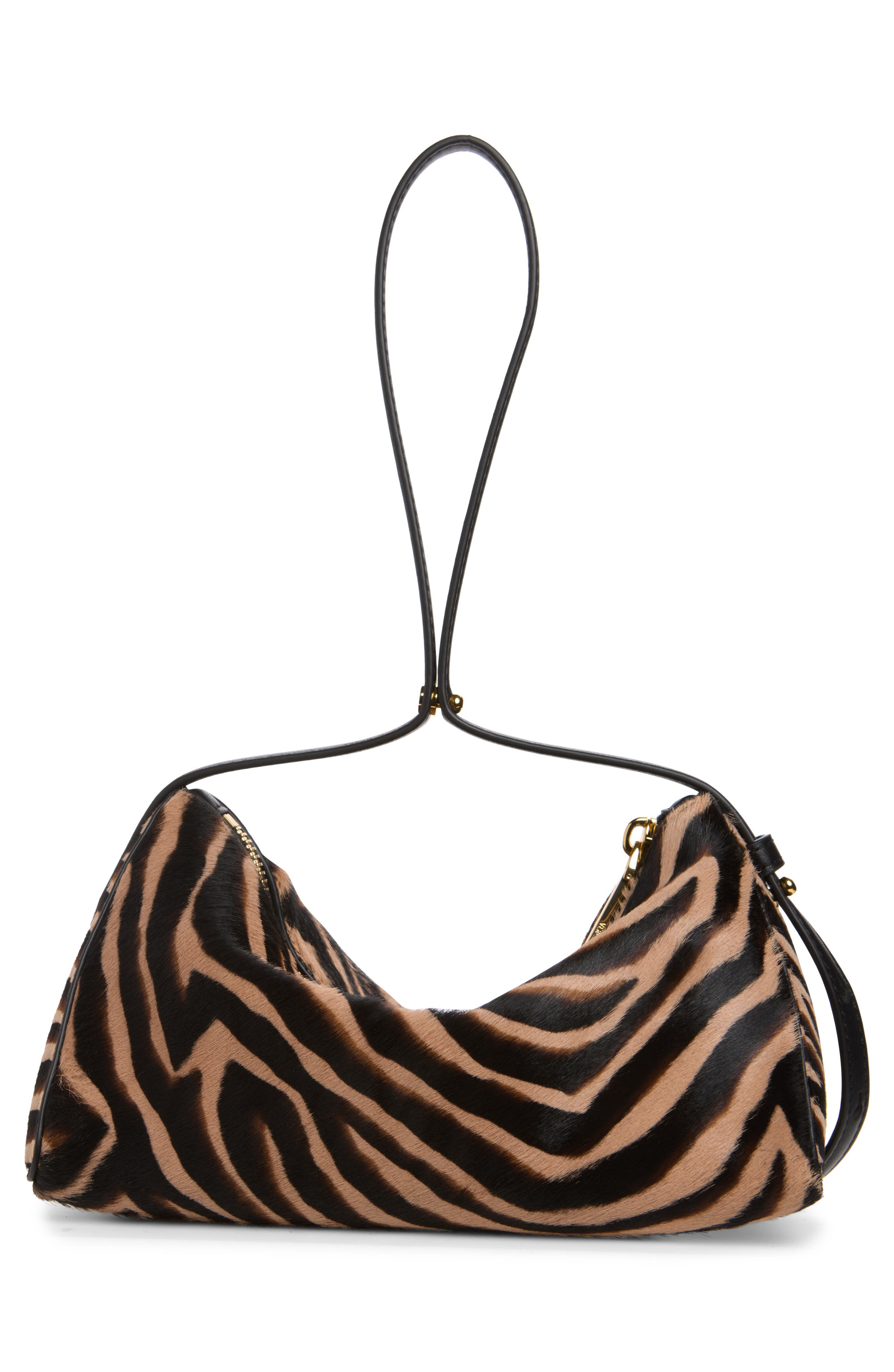Prism Genuine Calf Hair Shoulder Bag, Alternate, color, TAN MULTI
