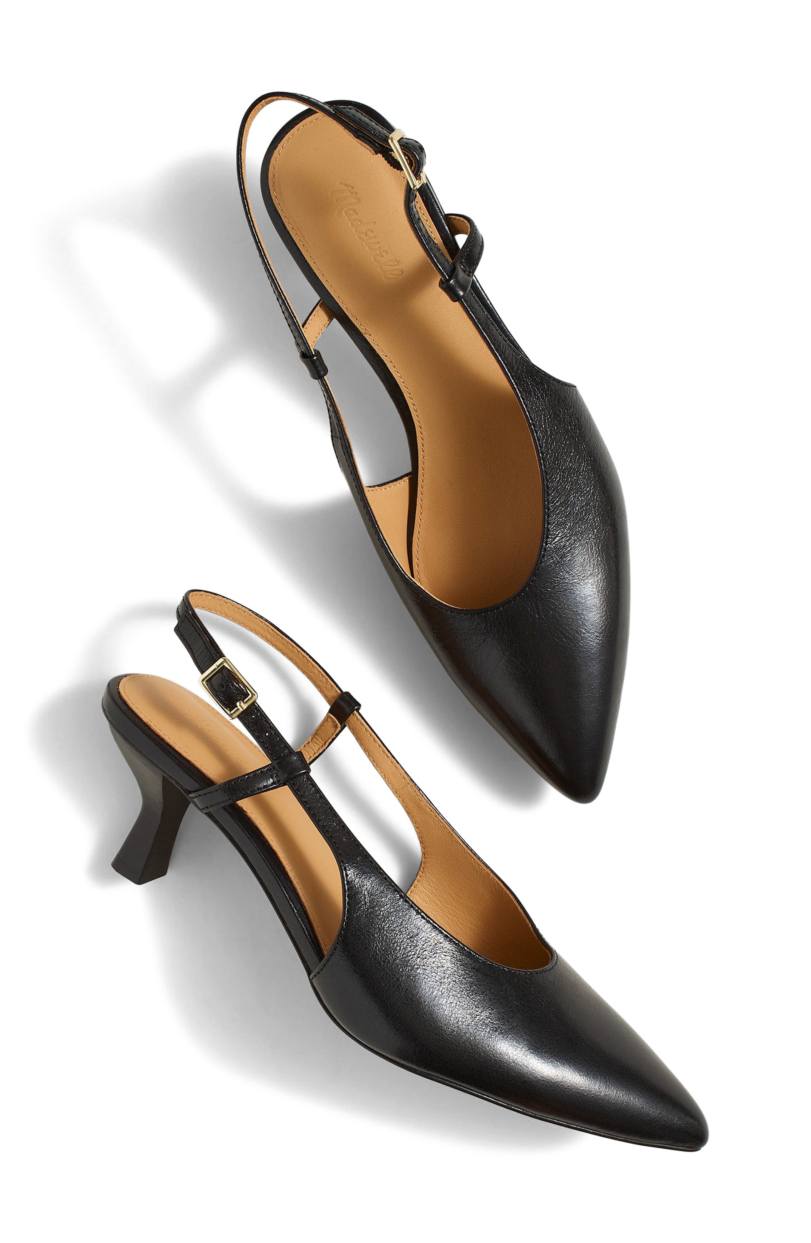 Madewell The Debbie Slingback Pump, Alternate, color, True Black