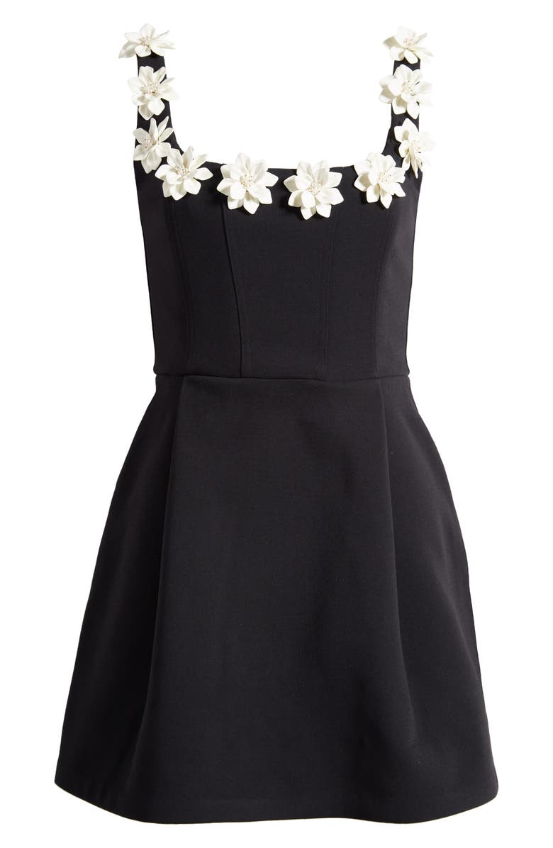 NADINE MERABI Cindy Flower Detail Cocktail Minidress, Alternate, color, 