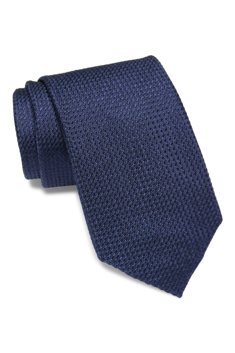 Trammel Textured Silk Tie, Main, color, NAVY