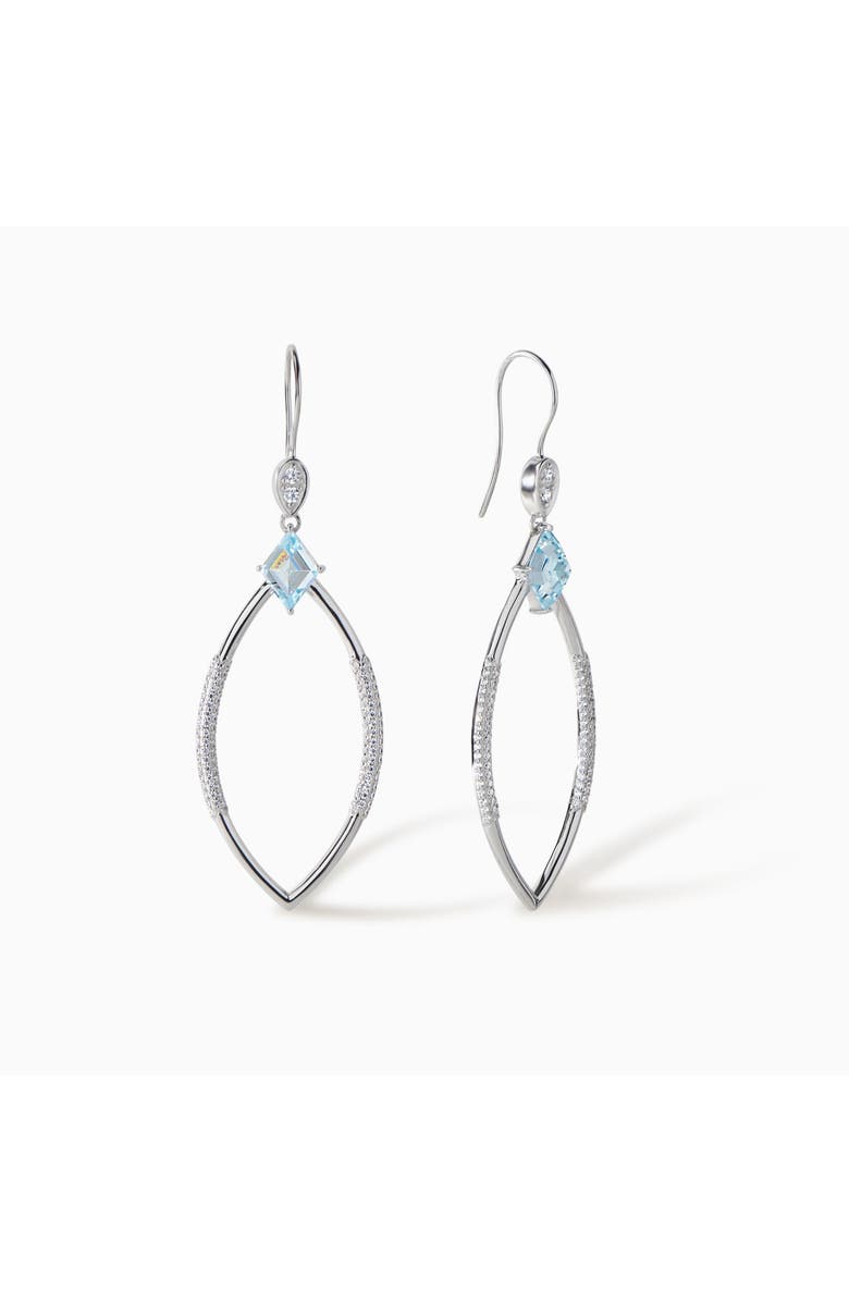 Ora Ana The Celeste Earrings, Main, color, Sterling Silver/Blue Cz