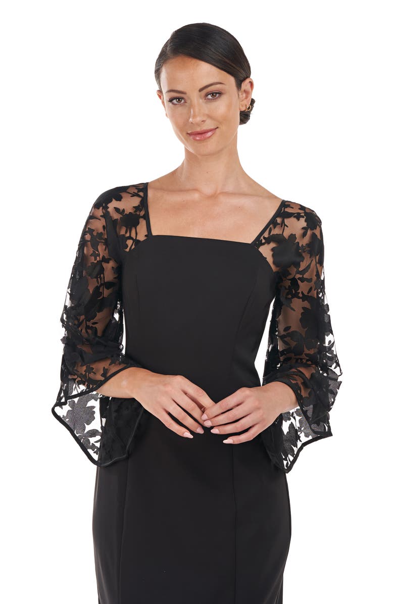 JS Collections Vivian Floral Flutter Sleeve Midi Dress, Alternate, color,