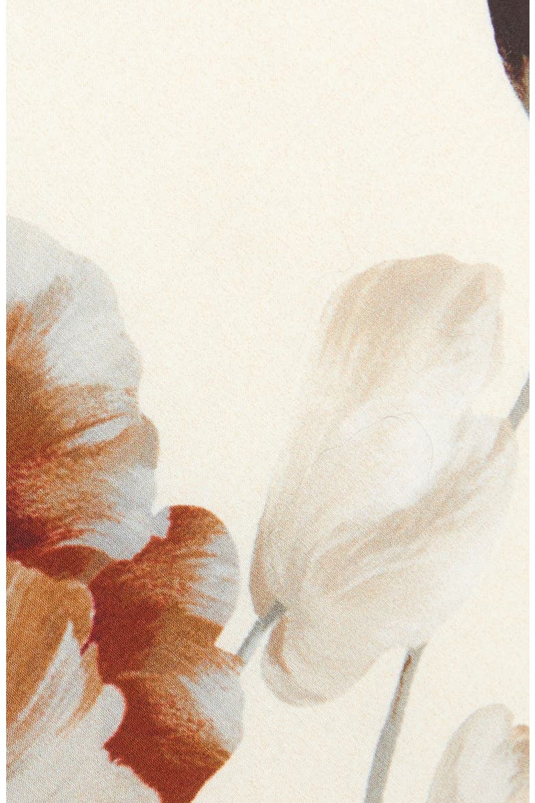 Tulip Print Cotton Tie, Alternate, color, HA5BW TULIPANI FDO LATTE