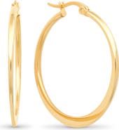 STEELTIME 18k Gold Plated Hoop Earrings