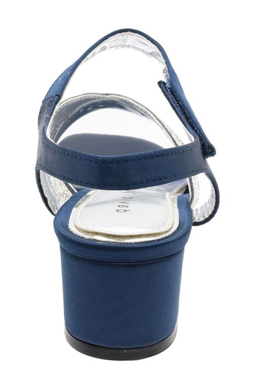 David Tate Holiday Ankle Strap Sandal In Navy Satin