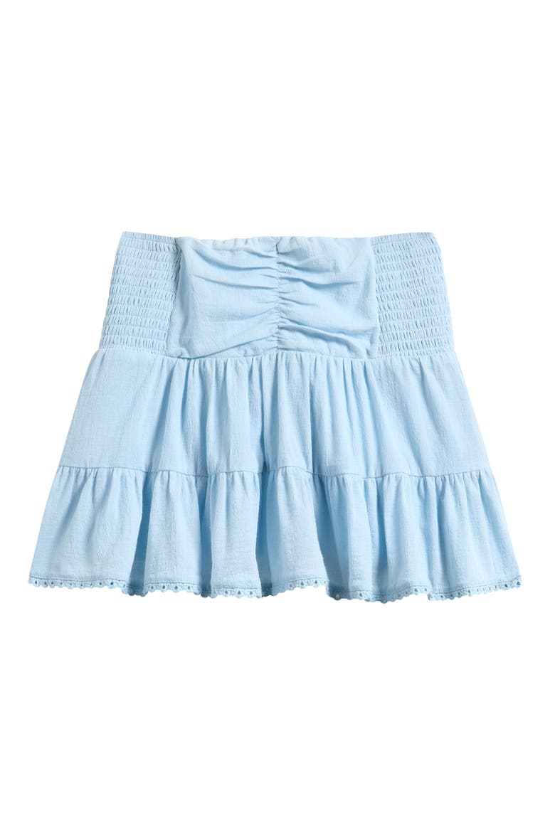 Kids' Smocked Waist Cotton Peasant Skirt, Main, color, SALTWATER TAFFY