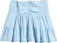 TENLY Kids' Smocked Waist Cotton Peasant Skirt
