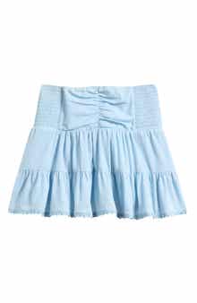 Kids' Smocked Waist Cotton Peasant Skirt