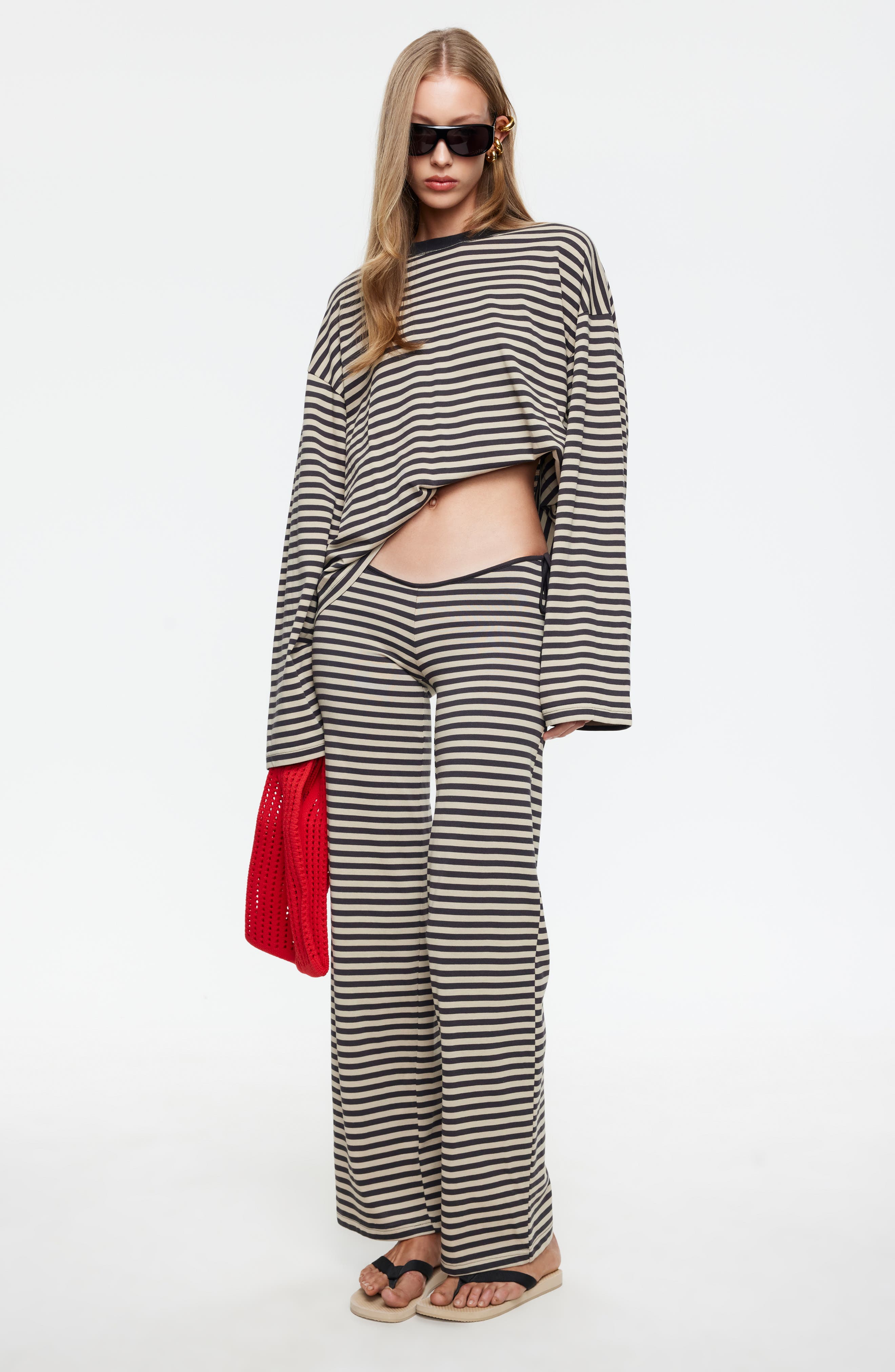 Bloom Side Tie Wide Leg Pants (Women) | Nordstrom