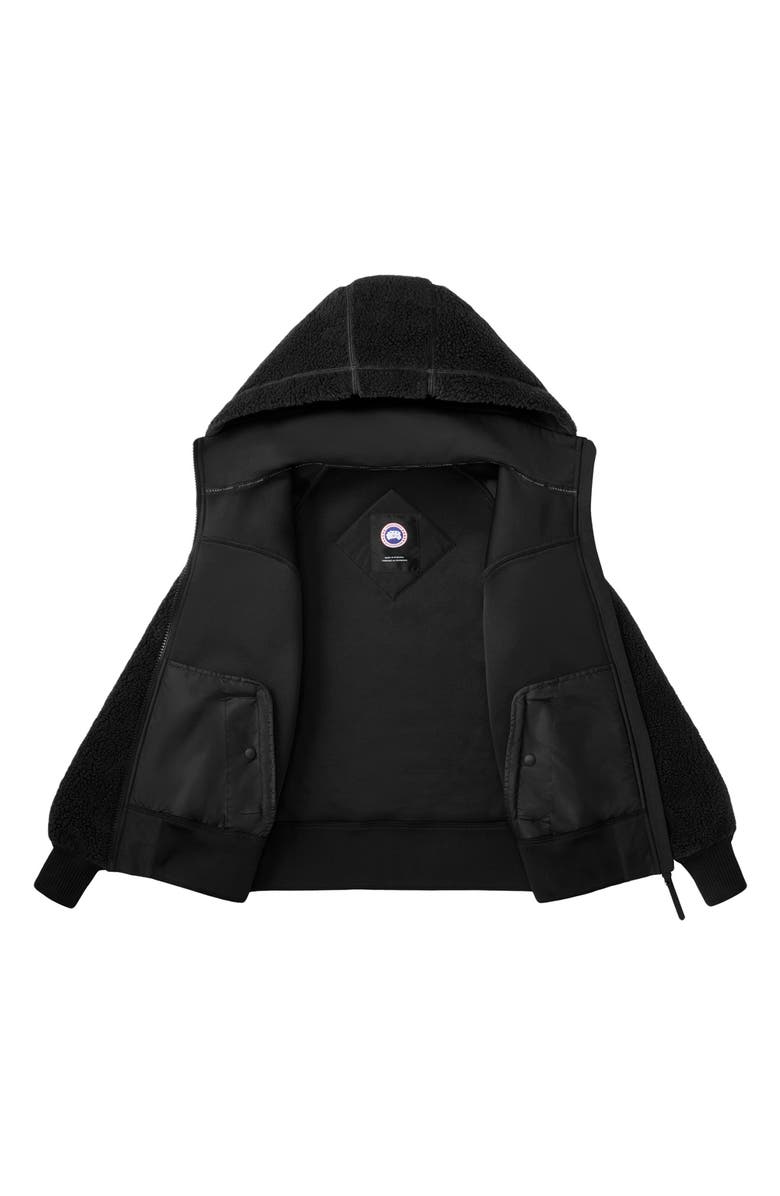 Canada Goose Simcoe Fleece Zip-Up Hooded Jacket, Alternate, color, Black