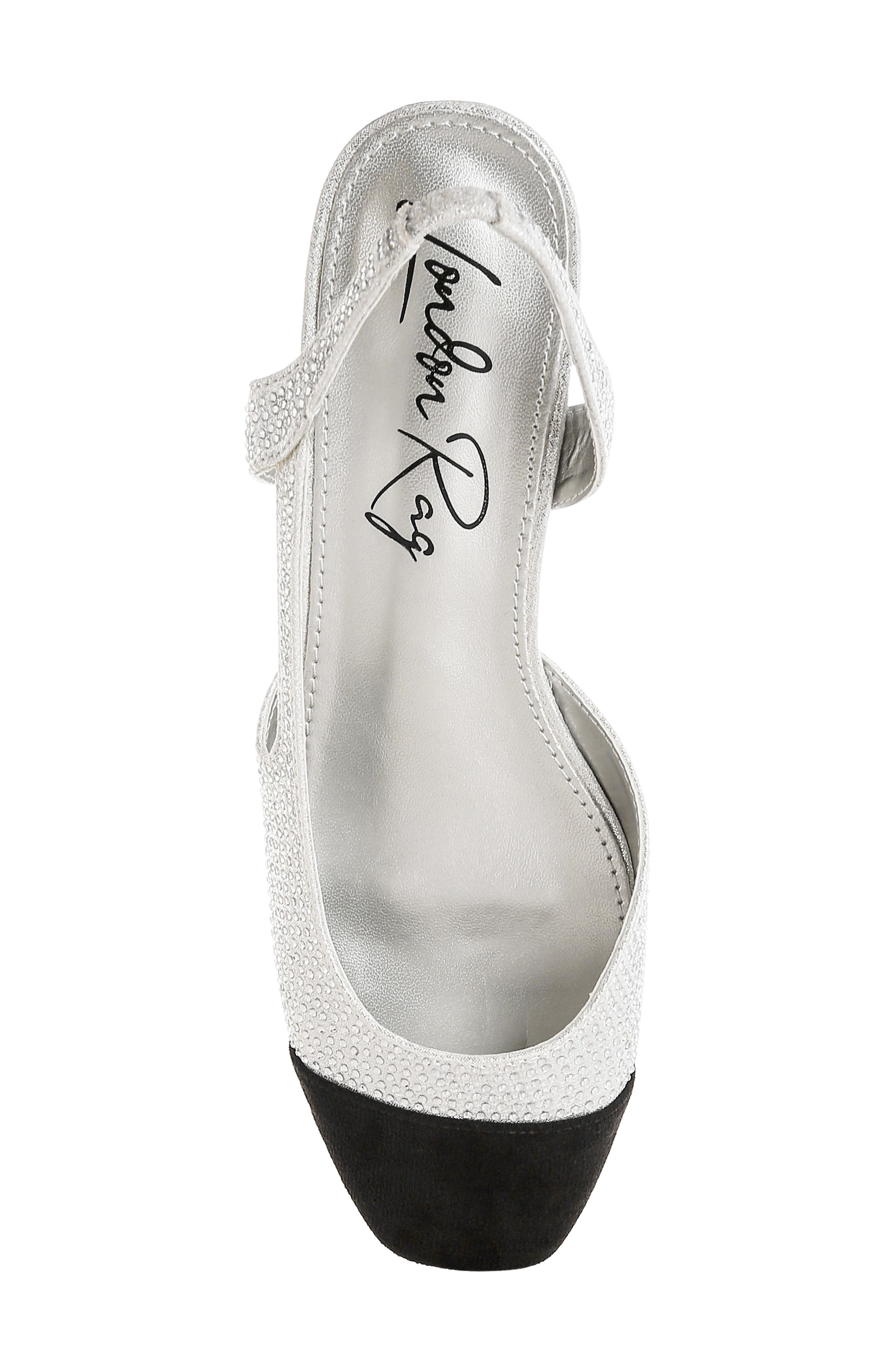 LONDON RAG Rerita Rhinestone Embellished Slingback Flat, Alternate, color, Silver