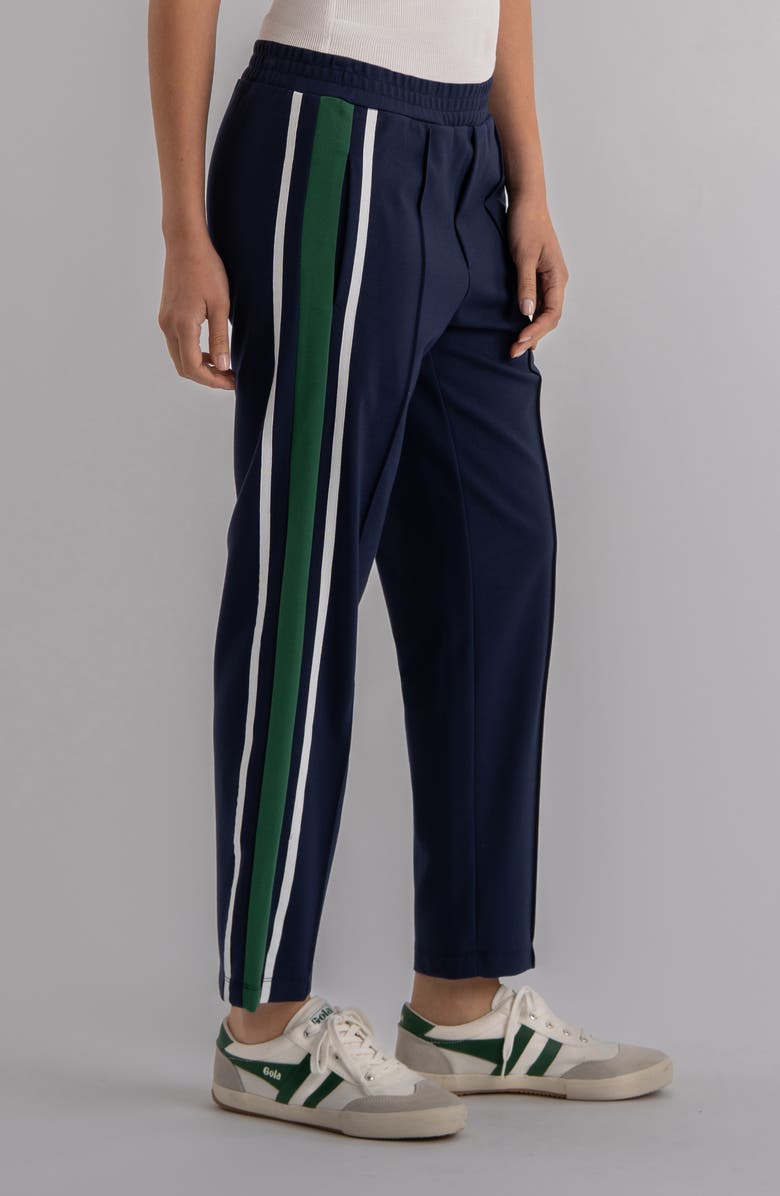 KUT from the Kloth Copa Side Stripe Ankle Track Pants, Alternate, color, Navy/ Green