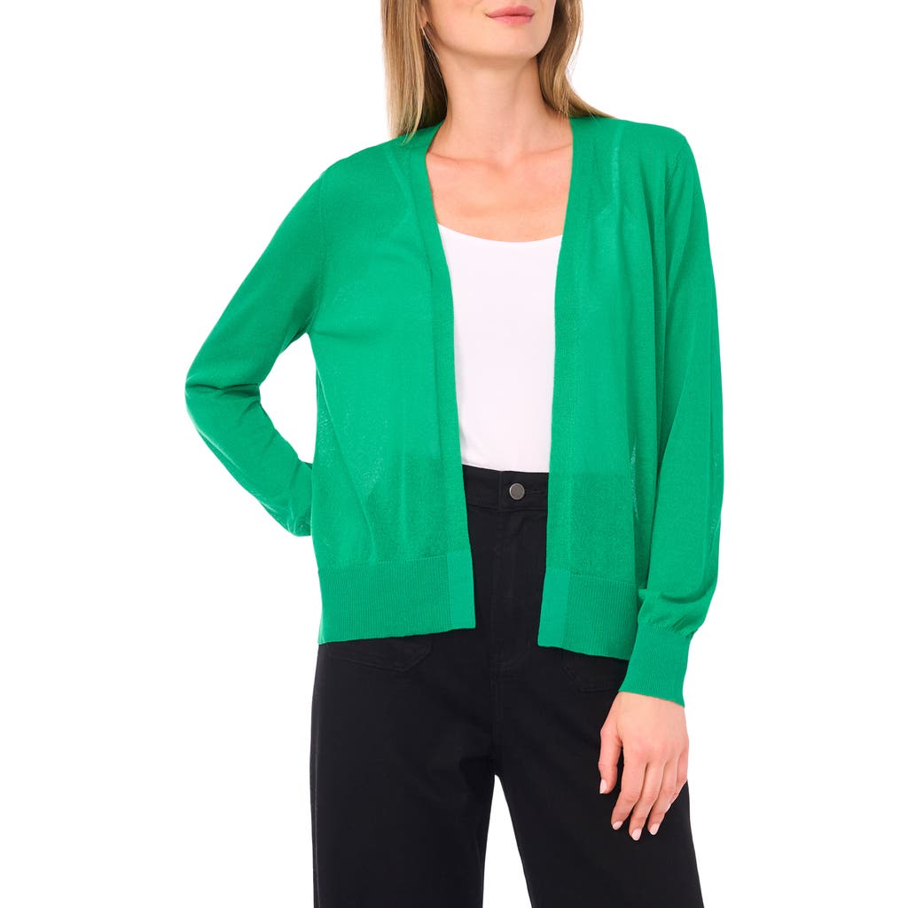 Vince Camuto Tissue Knit Cardigan In Green