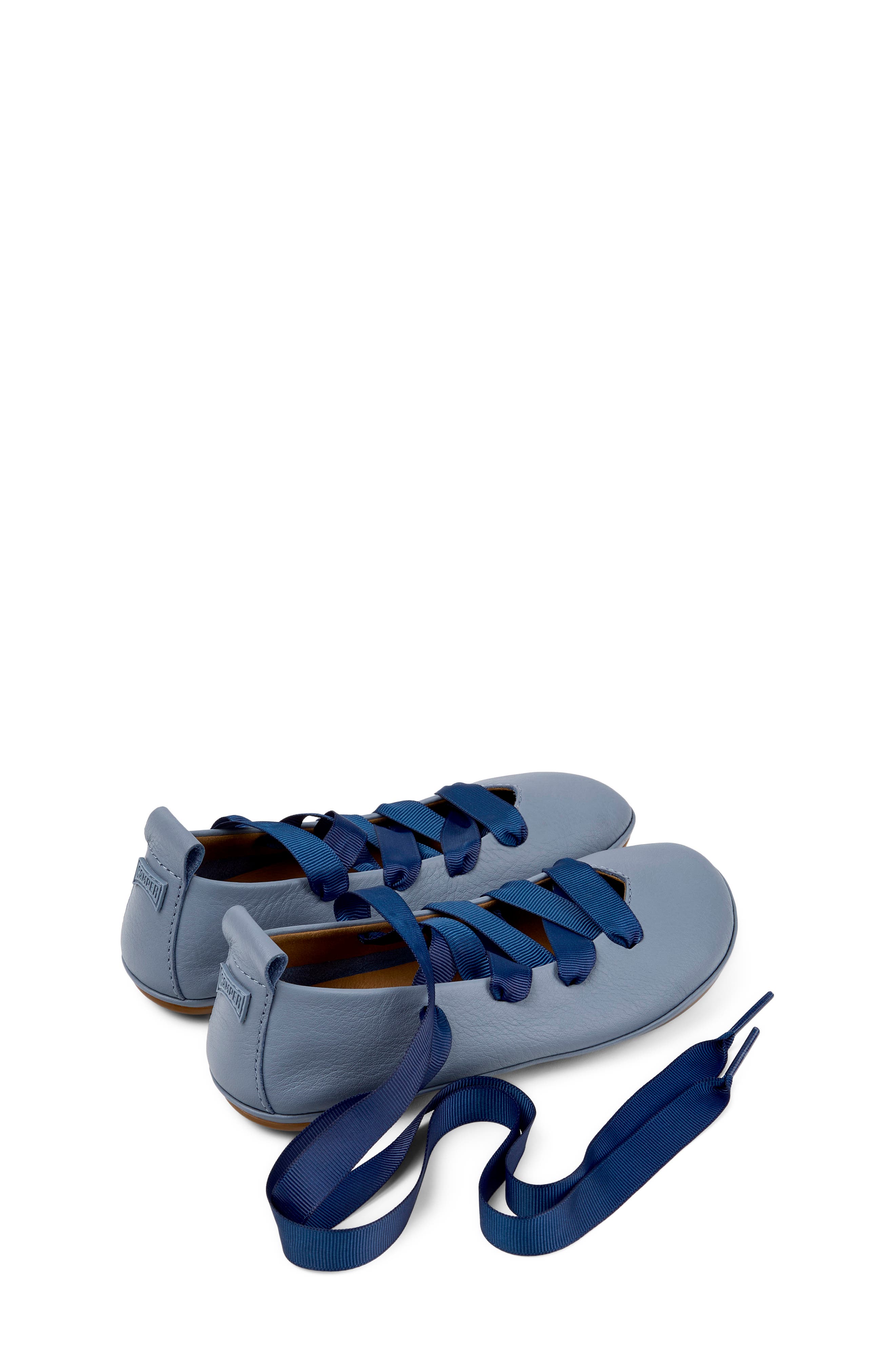 Camper Kids' Right Lace-Up Flat, Alternate, color, Pastel Blue