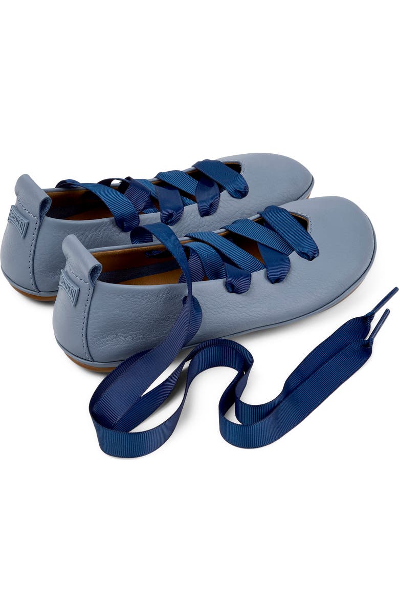 Camper Kids' Right Lace-Up Flat, Alternate, color, Pastel Blue