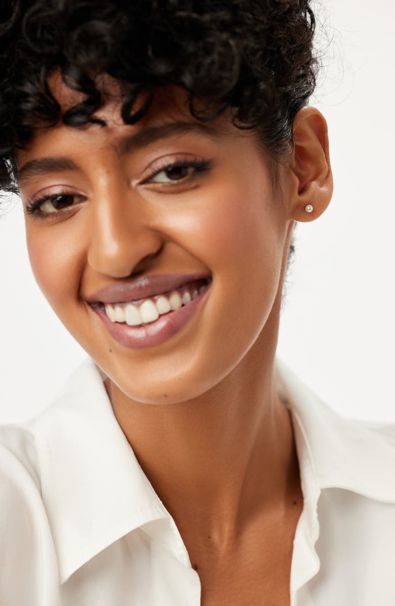 Ana Luisa Pearl Stud Earrings - Gold Pearl Studs, Alternate, color, 