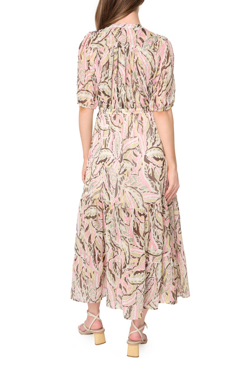 Kira Drawstring Maxi Dress, Alternate, color, ABSTRACT GARDEN FLORAL