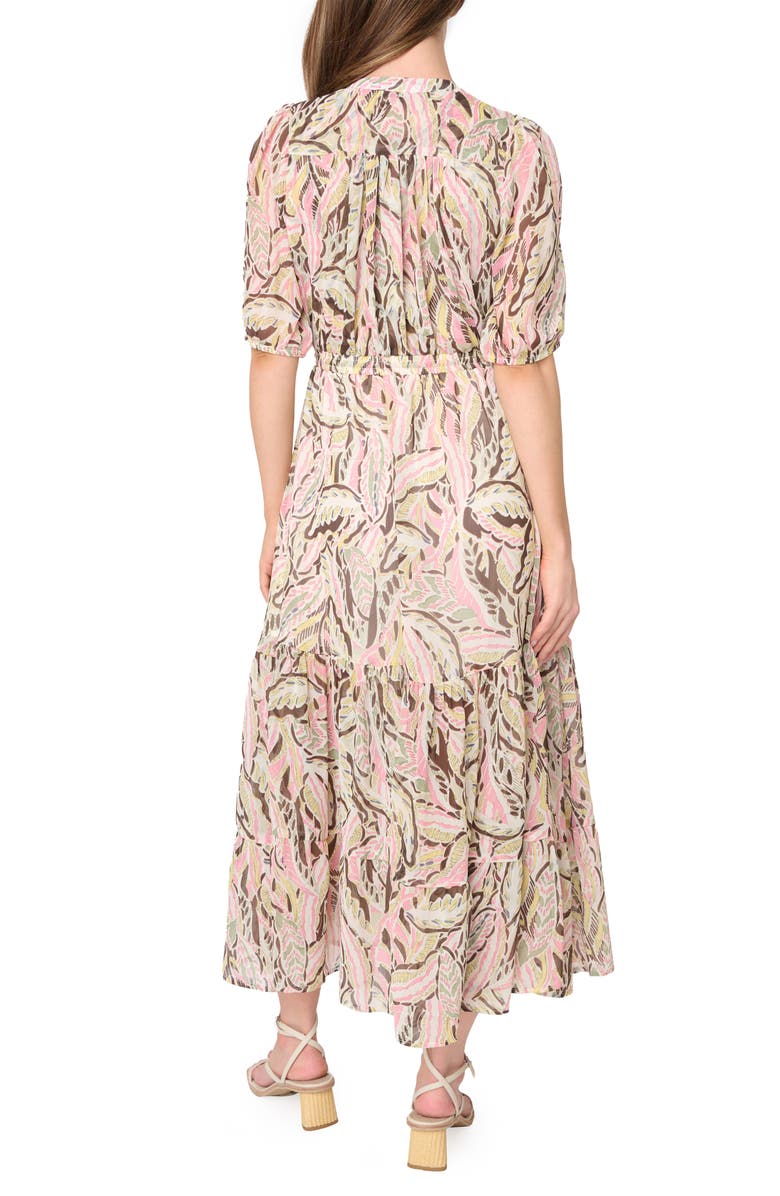 GIBSONLOOK Kira Drawstring Maxi Dress, Alternate, color, Abstract Garden Floral