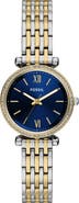 Fossil Carlie Mini Two-Tone Bracelet Watch, 28mm