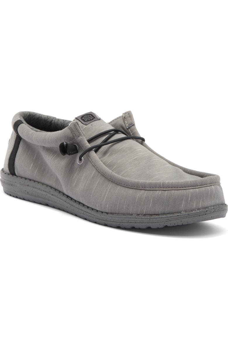 Hey Dude Wally Stretch Fleece Slip-On, Main, color, Lava Stone