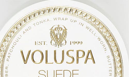 Voluspa Suede Blanc Large Jar Candle In White