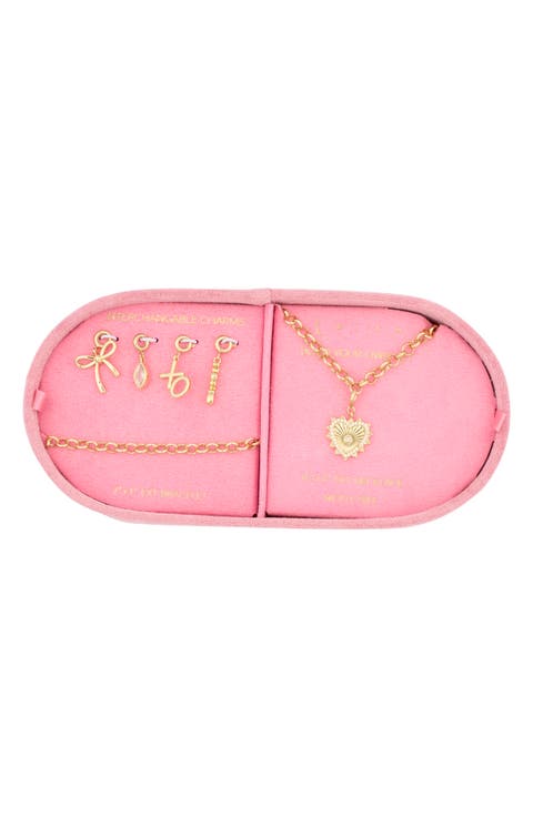 Love Mixed Charm Necklace & Bracelet Set