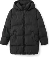 MANGO TEEN Hooded Puffer Coat