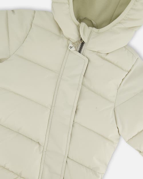 Deux Par Deux Gender Inclusive One-piece Cloud Compressible Snowsuit Designed For Car Seat In Neutral