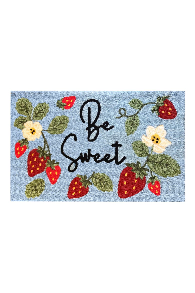 Be Sweet Indoor/Outdoor Doormat, Main, color, AQUA RED GREEN