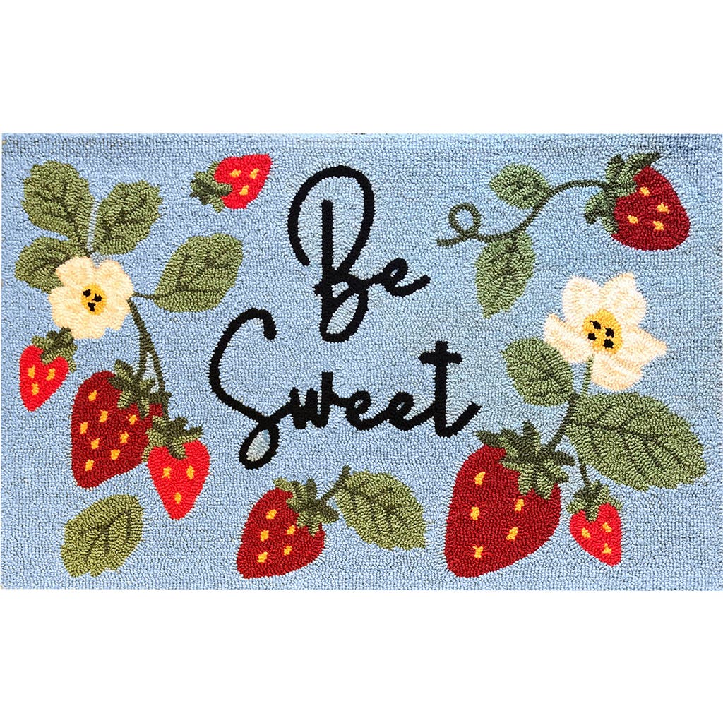 R16 Home Be Sweet Indoor/outdoor Doormat In Aqua Red Green