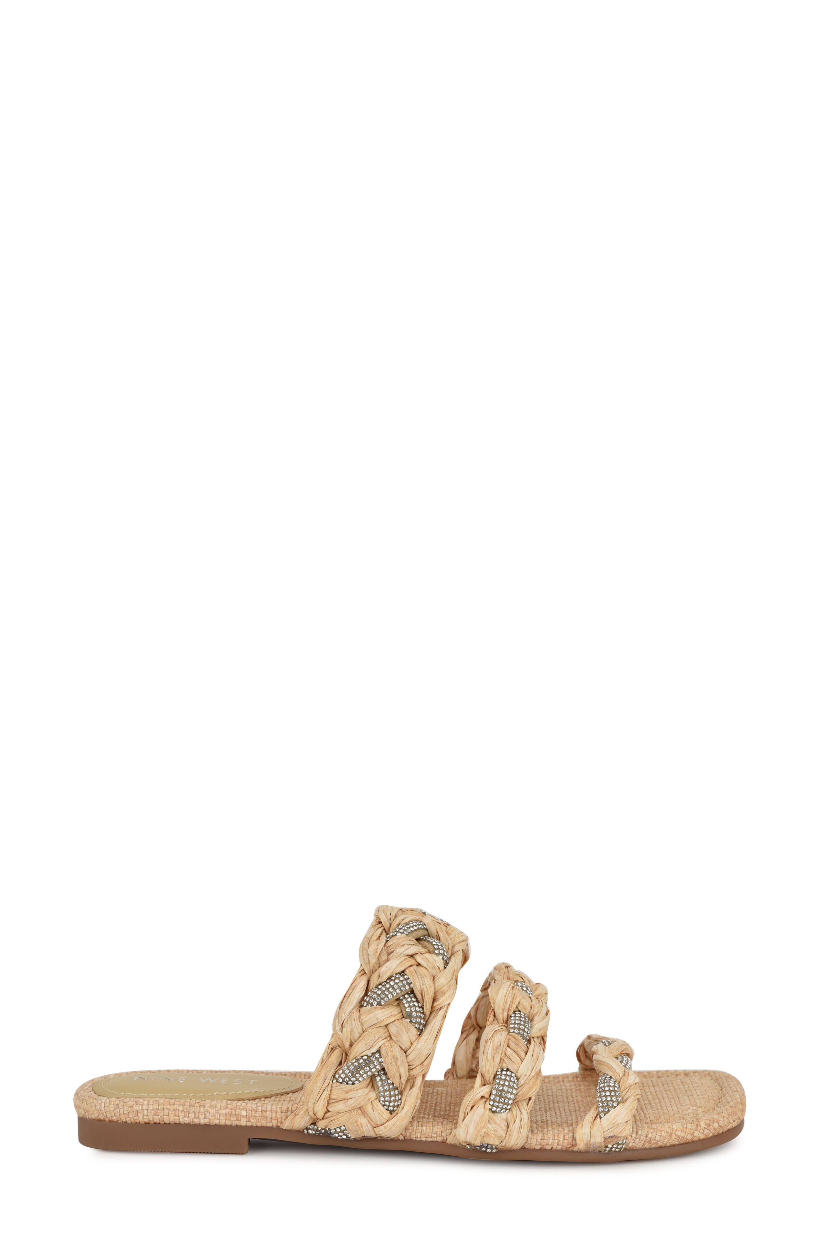 Nine West Qazz Braided Strap Sandal, Alternate, color, 