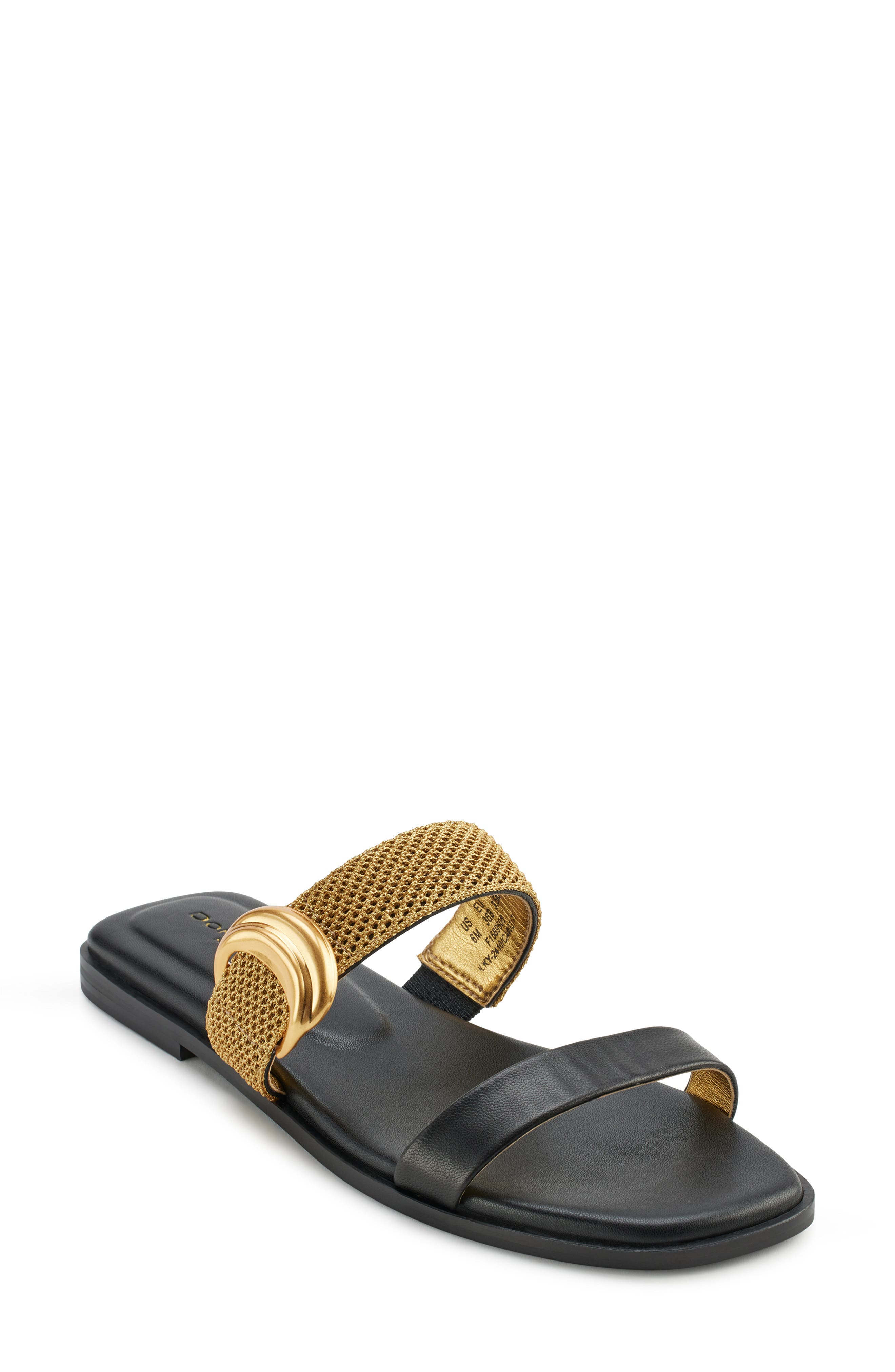 Donna Karan New York Harwin Two-Strap Sandal, Main, color, Black