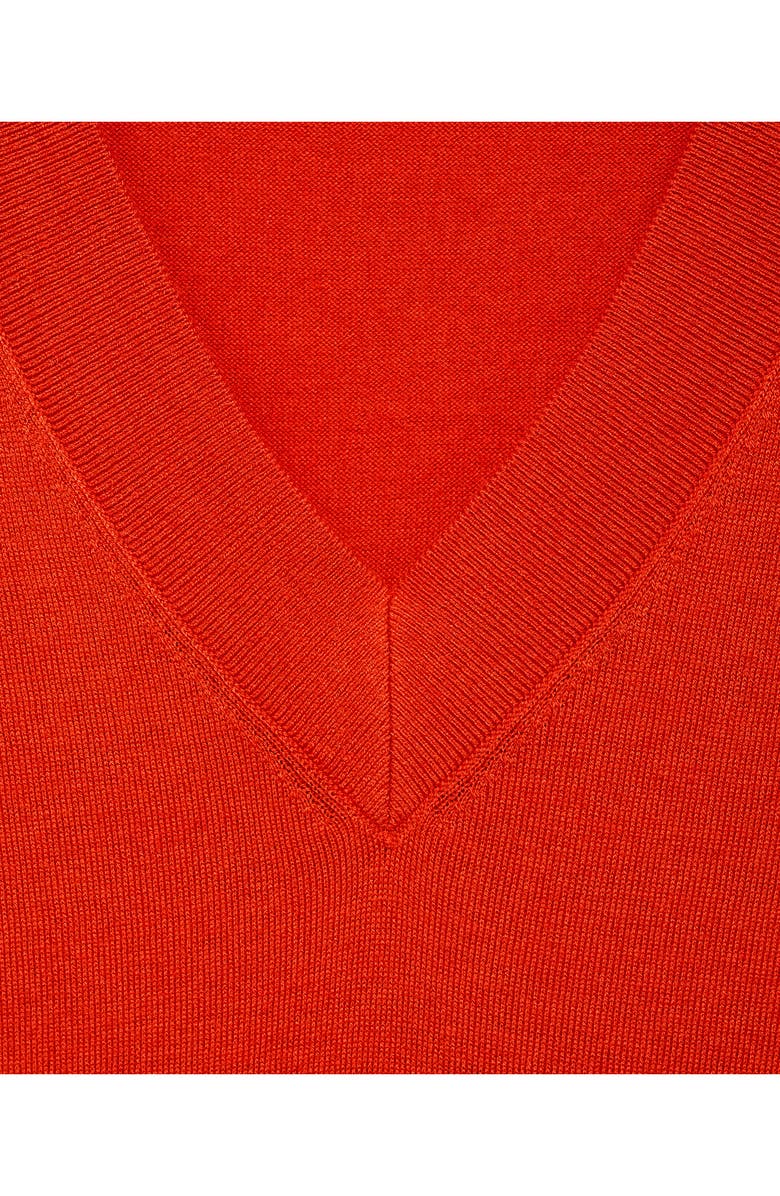 MANGO V-Neck Sweater, Alternate, color, Dark Orange