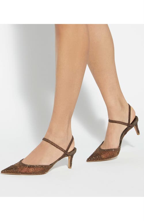 Dune London Charismatic Ankle Strap Pump In Brown