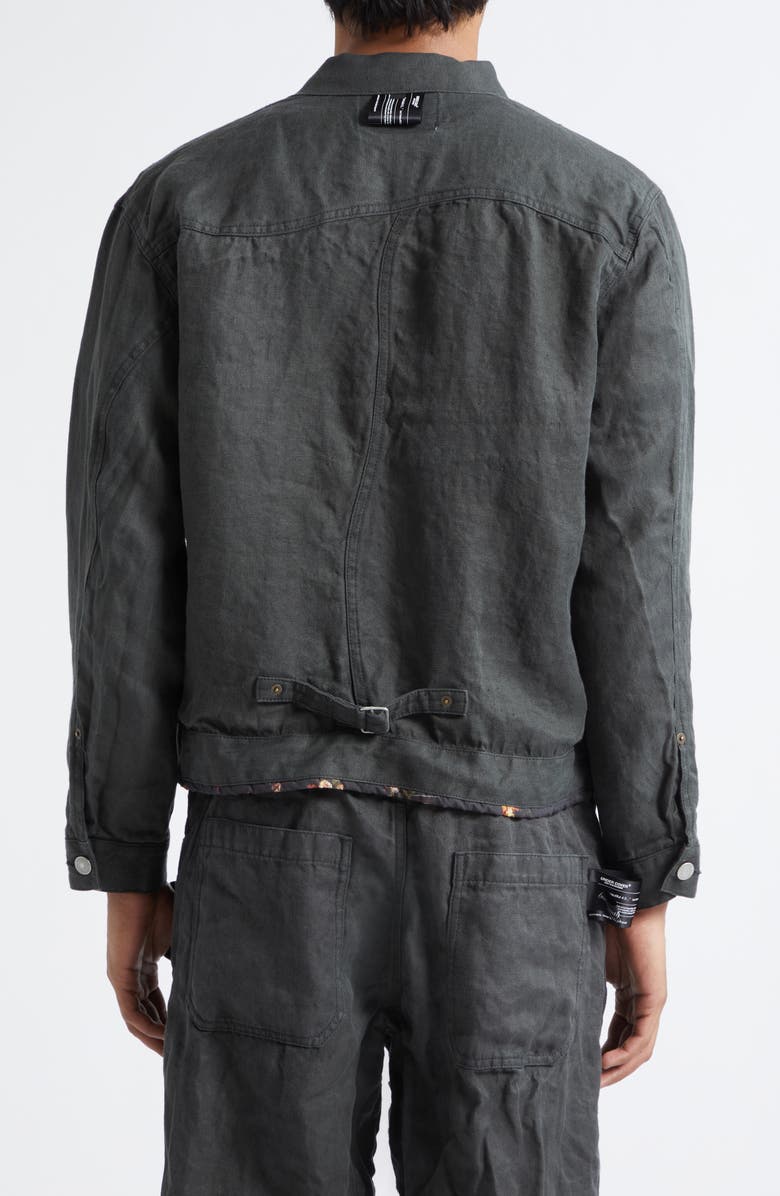 Undercover Linen Denim Jacket, Alternate, color, Khaki Gray